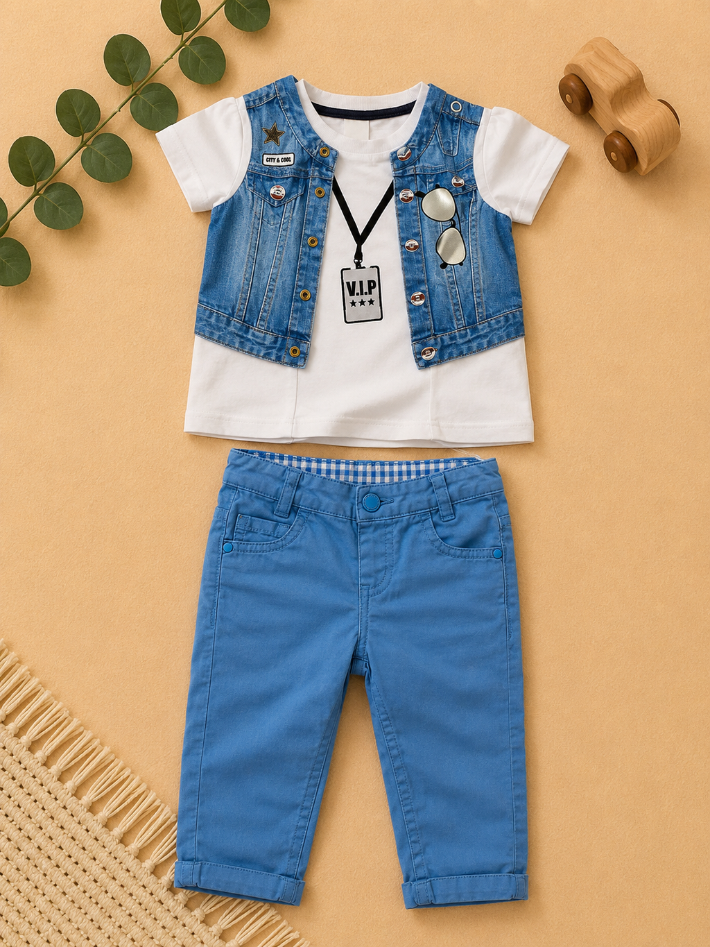 Baby-Set V.I.P. T-Shirt & Chino-Hose C&A / H&M