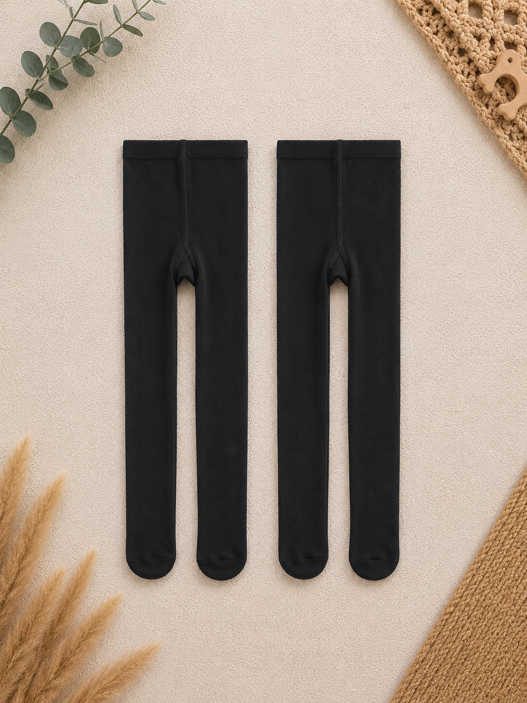 2er Set Baby Strumpfhosen Schwarz