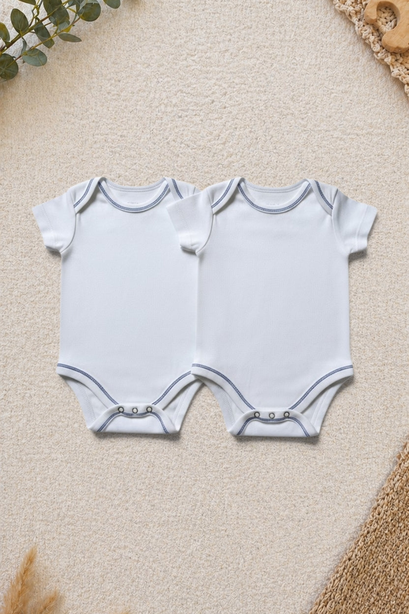 C&A Baby-Body Weiss Kurzarm 2er-Pack