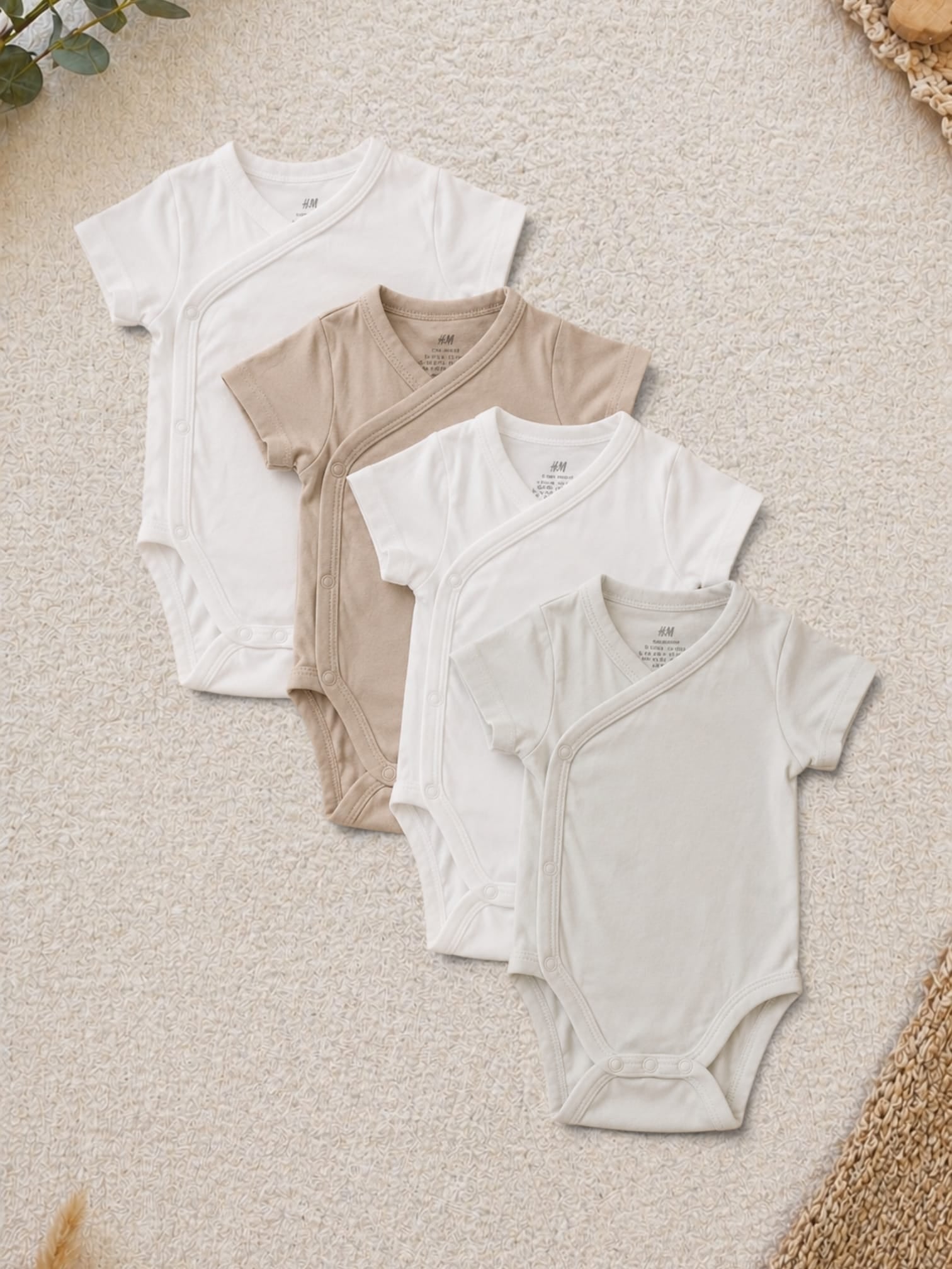 H&M Body kurzarm 4er-Pack