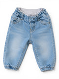 H&M Jeans Hellblau Elastischer Bund Rippenfutter