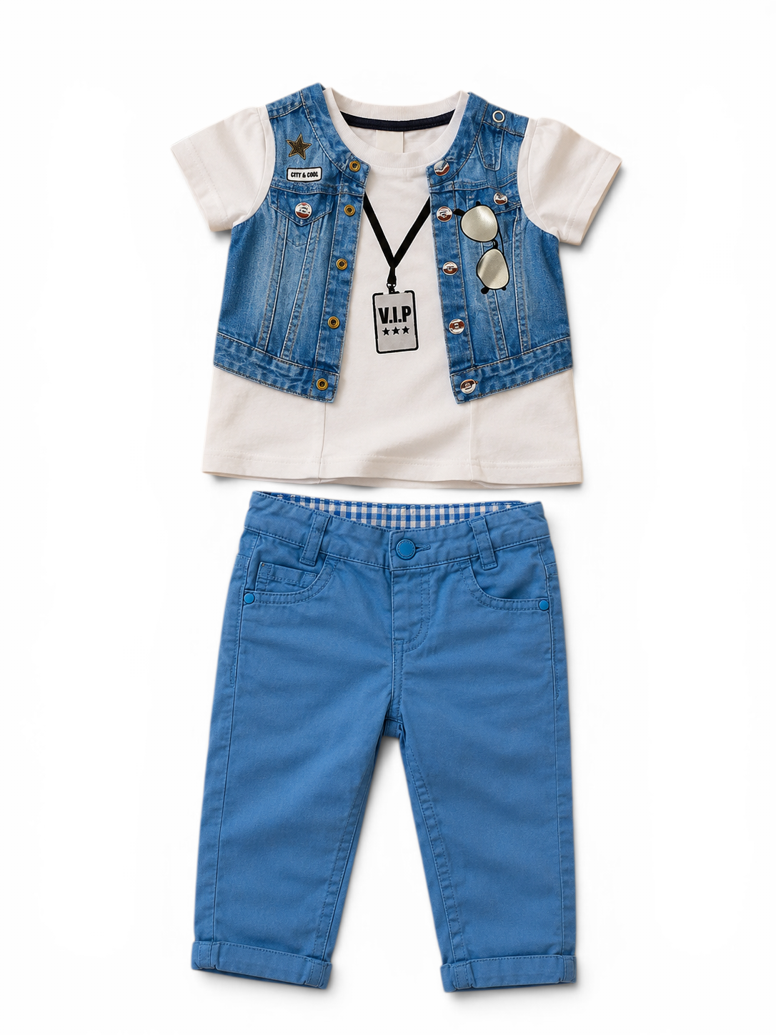 Baby-Set V.I.P. T-Shirt & Chino-Hose C&A / H&M
