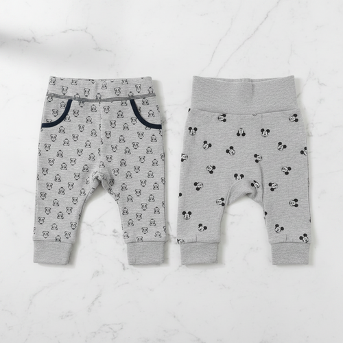 2er Baby Set Hosen Mickey Mouse und Panda Print