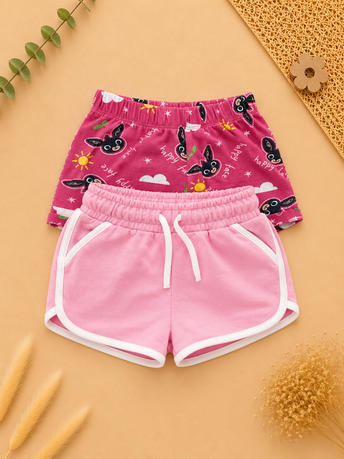 2er-Pack Shorts Hase & Sport Pink