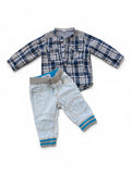 H&M Hemd & Jeans Hellblau