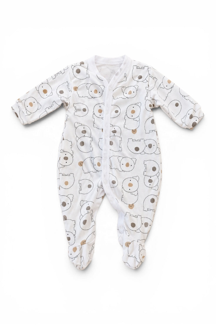 Baby Schlafanzug Koala-Muster mit Füssen