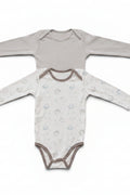 2er-Pack Langarm-Body Grau