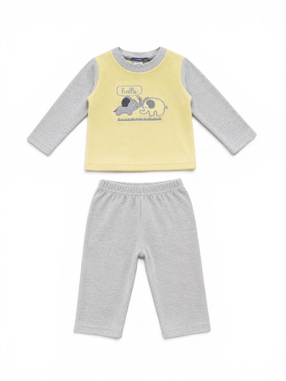 Baby-Set "Hello" Elefant Velours