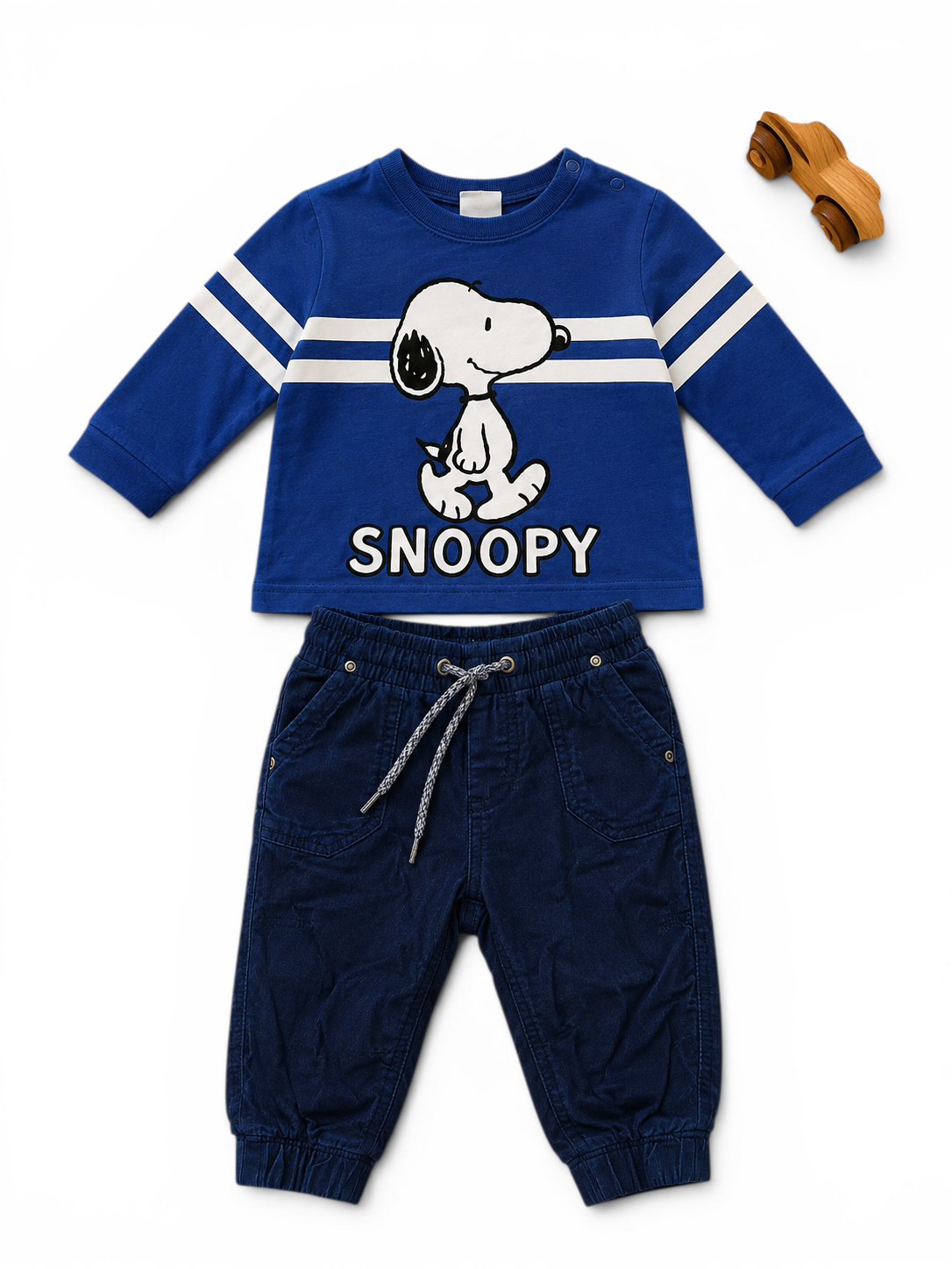 Baby-Set Snoopy Langarmshirt & Cord-Jogginghose