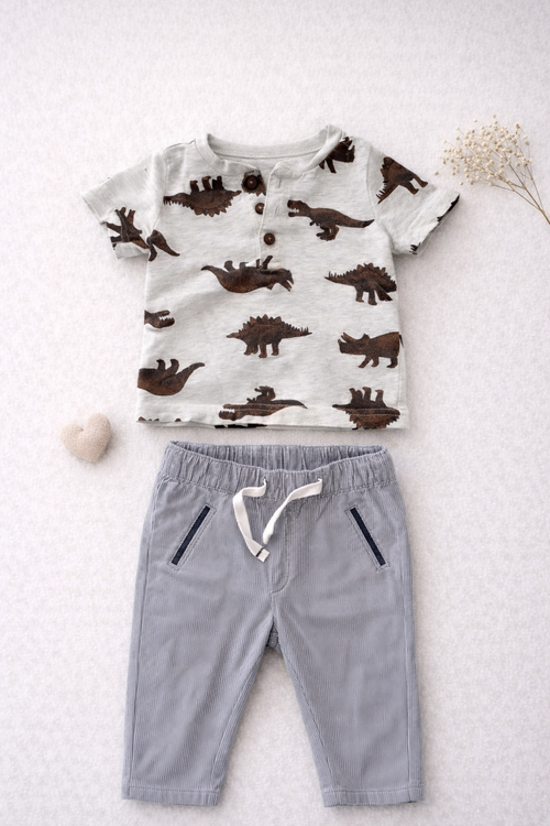 2-teiliges Set Dino T-Shirt & Hose H&M