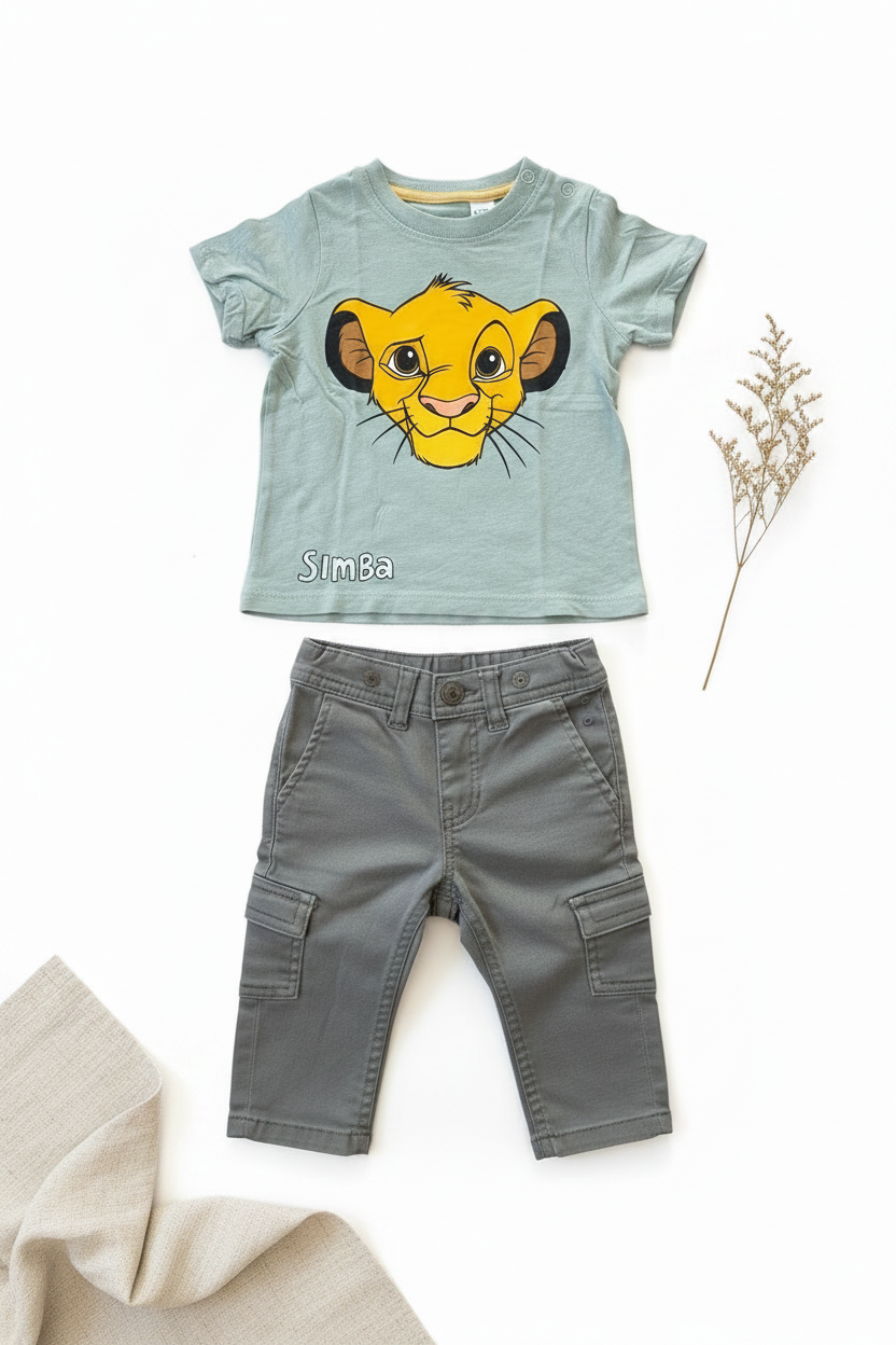 Baby-Set Simba T-Shirt & Cargo-Jeans H&M