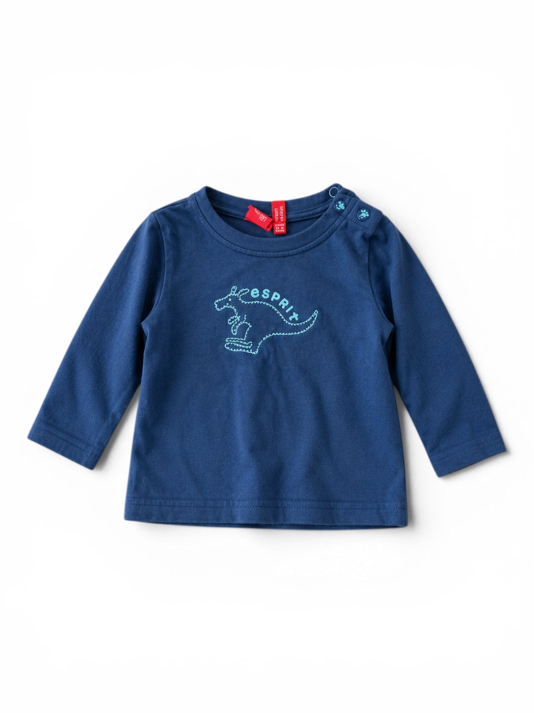 Esprit Langarm-Shirt Navy Känguru-Stickerei