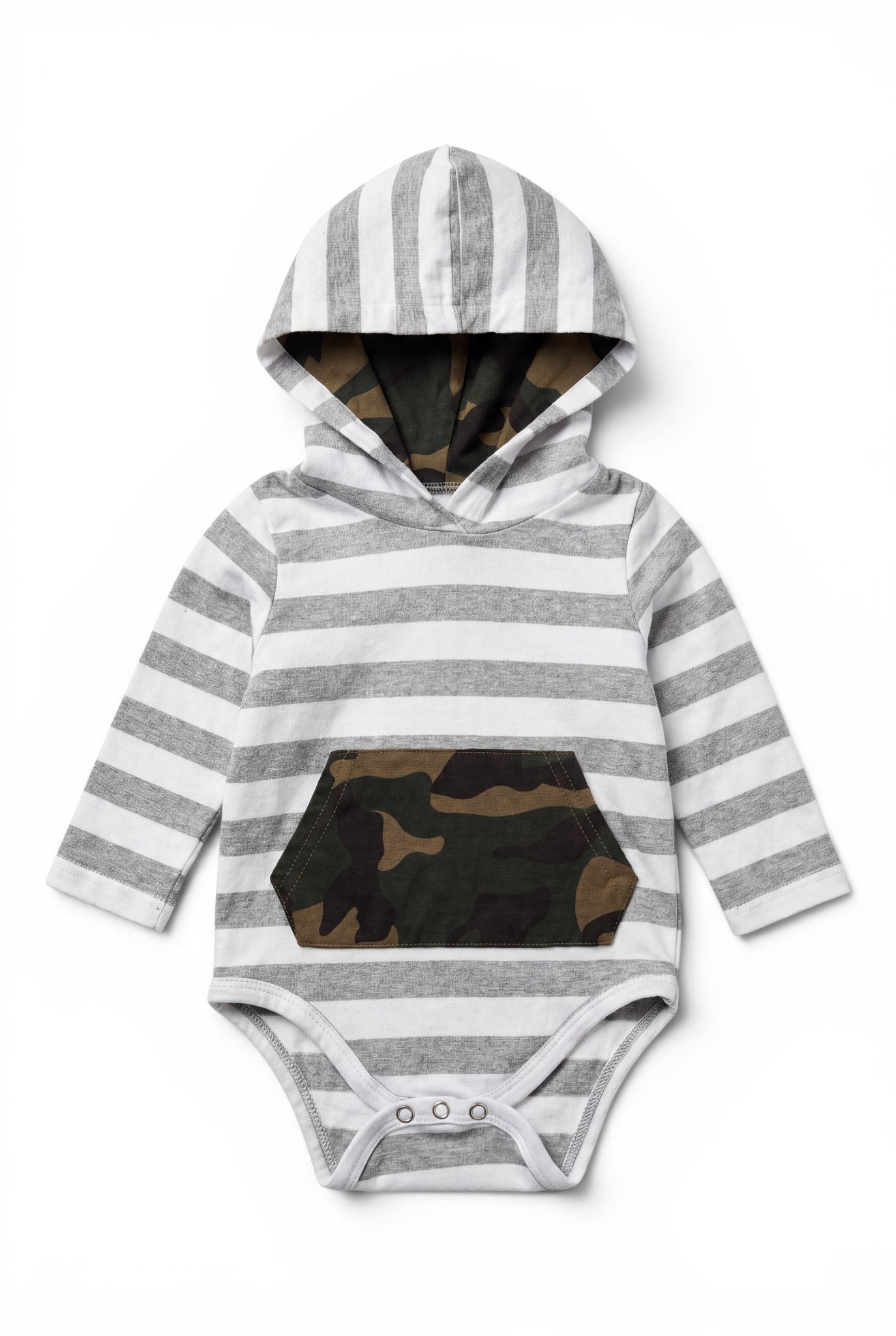 Body Gestreift Hoodie Look
