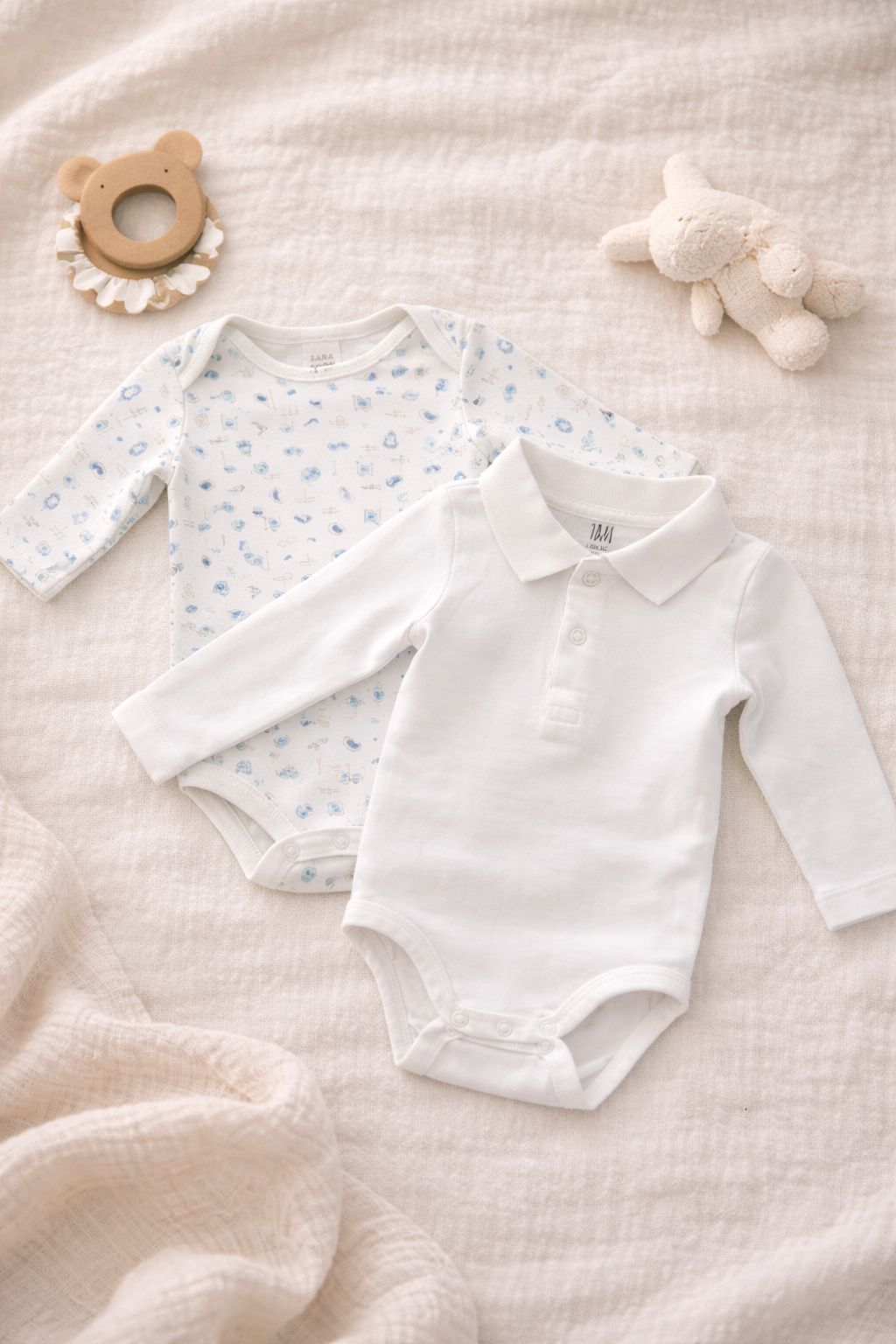 2er Set Baby Bodys H&M / Zara – Klassisch Weiss
