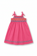 Pinkes Sommerkleid mit Stickerei