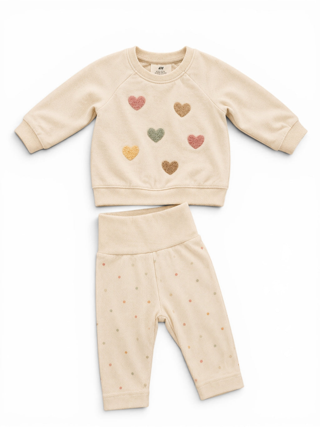 H&M Set Creme Herzen