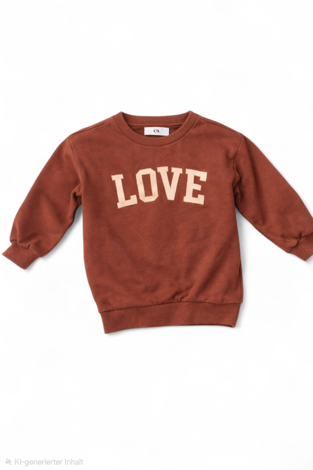 Sweat-shirt marron avec inscription « Love » C&A