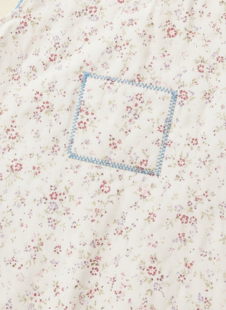 Kleid Weiss Blümchen Wendbar