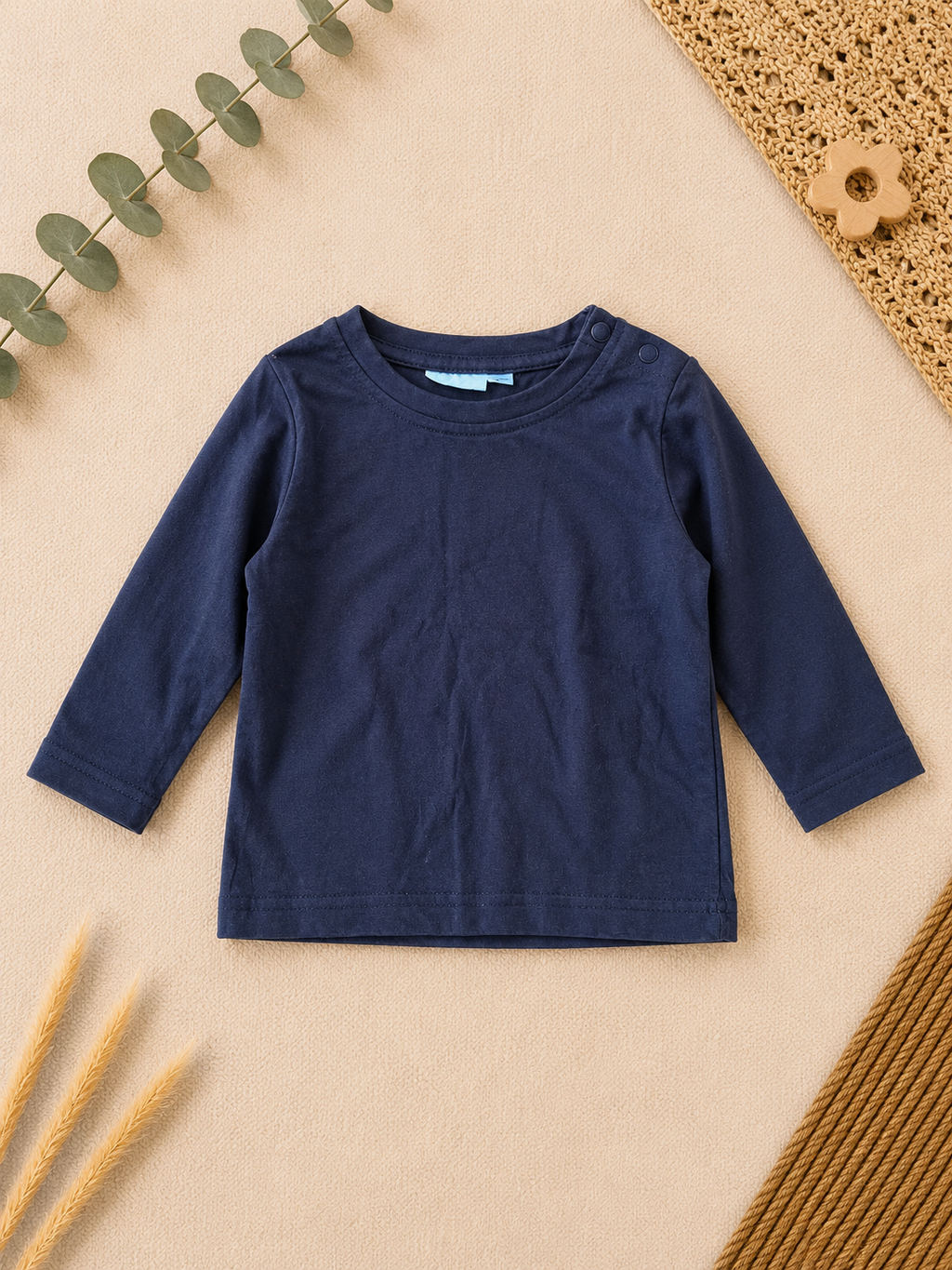 Langarm-Shirt Navy Uni