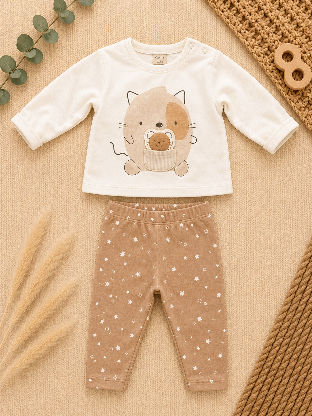 Smile 2er Set Katze und Leggings
