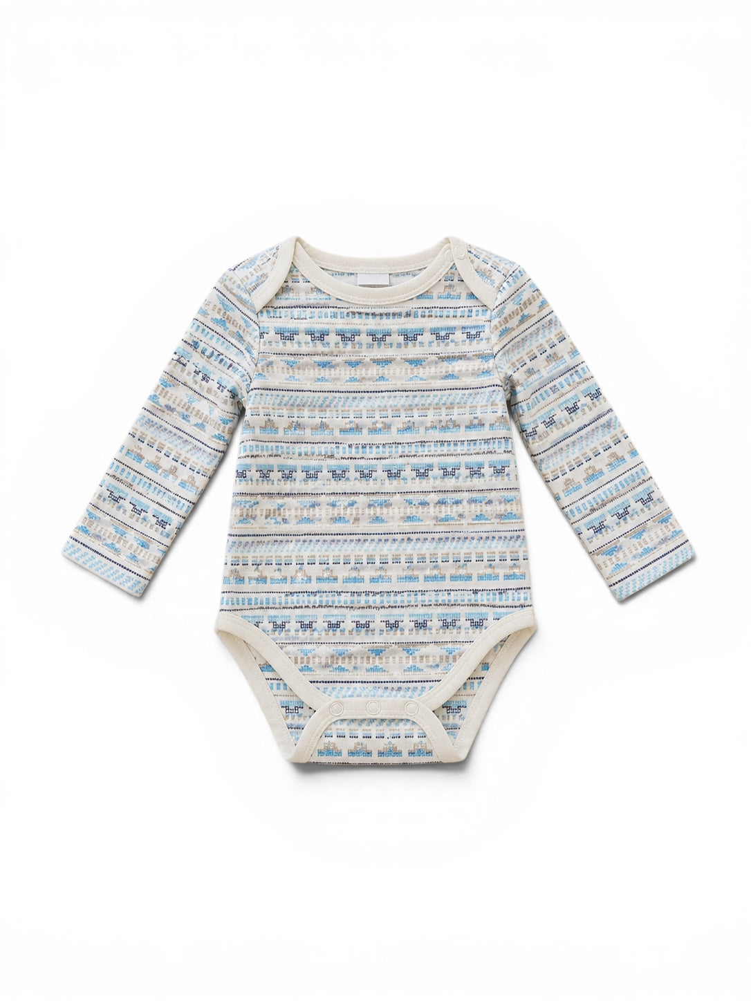 Baby-Langarm-Body Creme Ethno-Print
