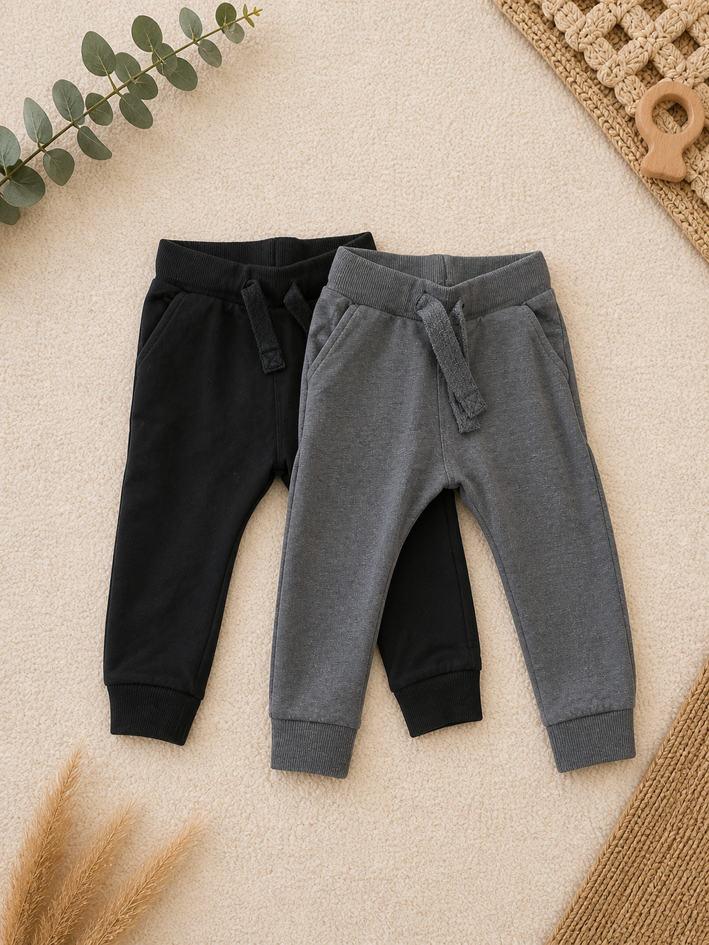 2er Set Baby Jogginghosen /Next schwarz/grau