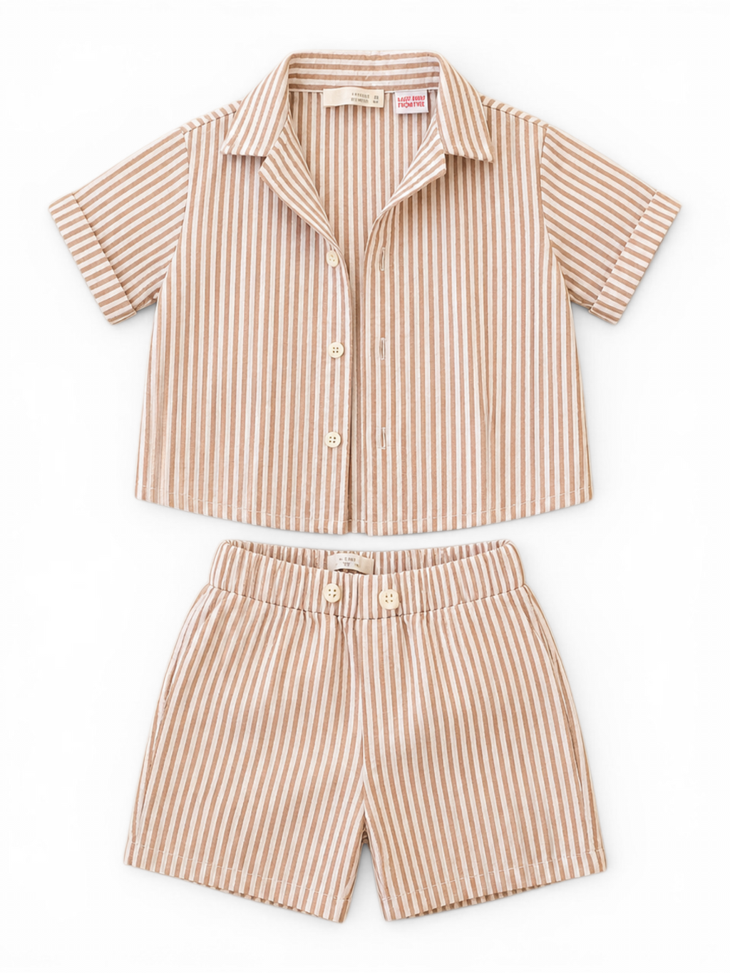 Baby-Set Gestreiftes Hemd & Shorts Zara