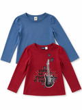 2er-Pack Langarmshirts Blau & Rot hessnatur & Co