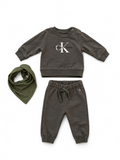 Ensemble jogging bébé « CK Style » – Kaki 3 pièces