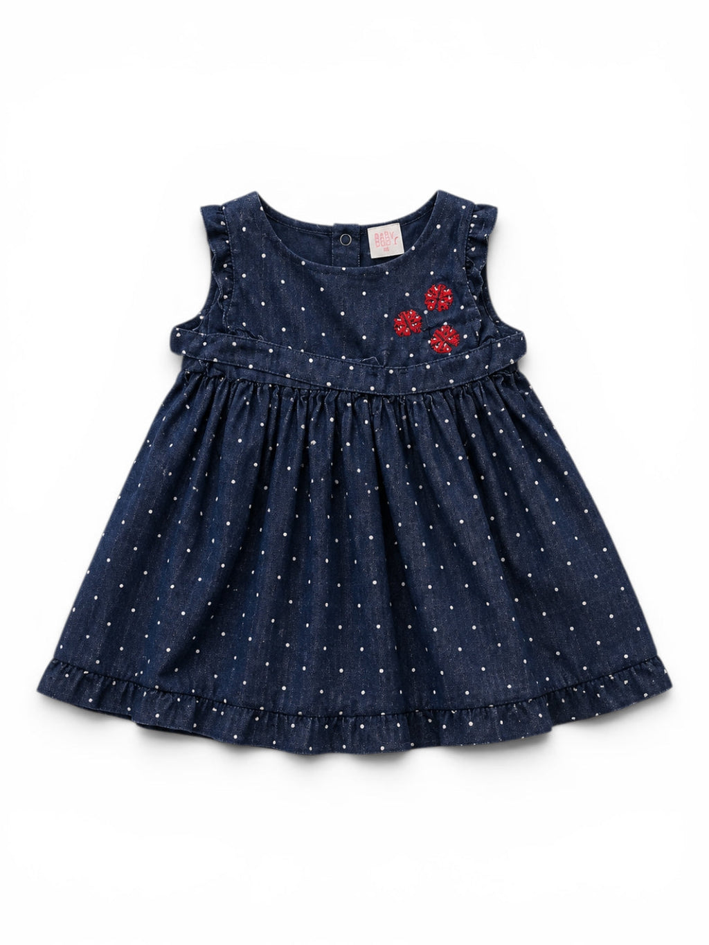 C&A Kleid Denim Punkte Kirschen
