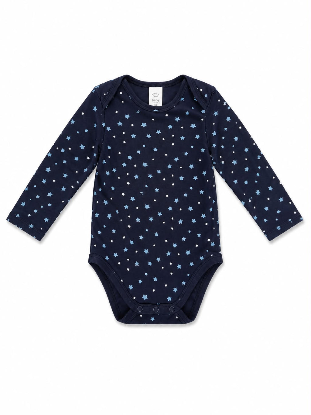 C&A Body Langarm Marine Sterne