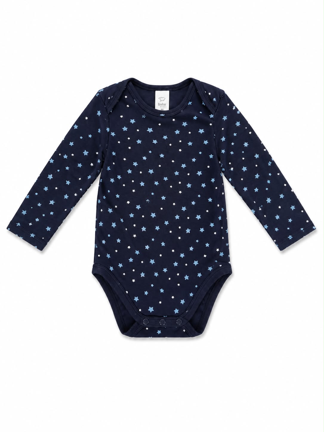 C&A Body Langarm Marine Sterne