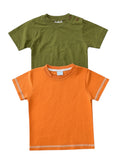 2er-Pack T-Shirt Oliv Orange