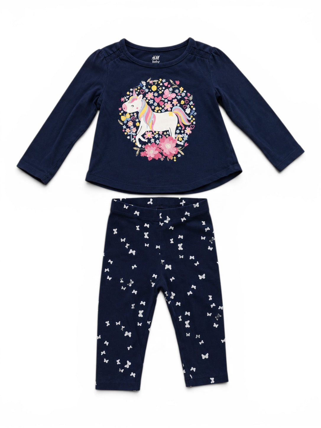 Set Langarmshirt & Leggings Einhorn C&A/H&M