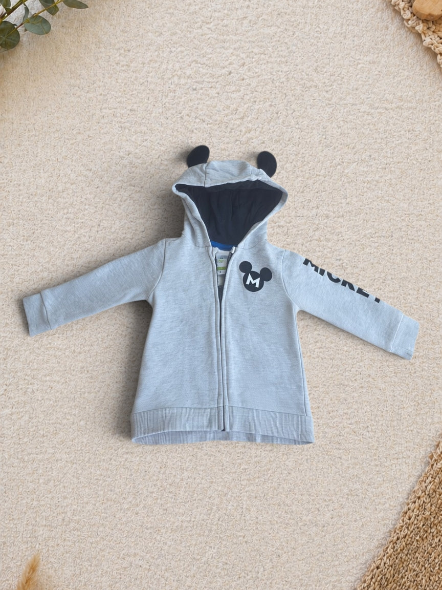 C&A Disney Baby-Sweatjacke Grau-Melange Mickey Mouse