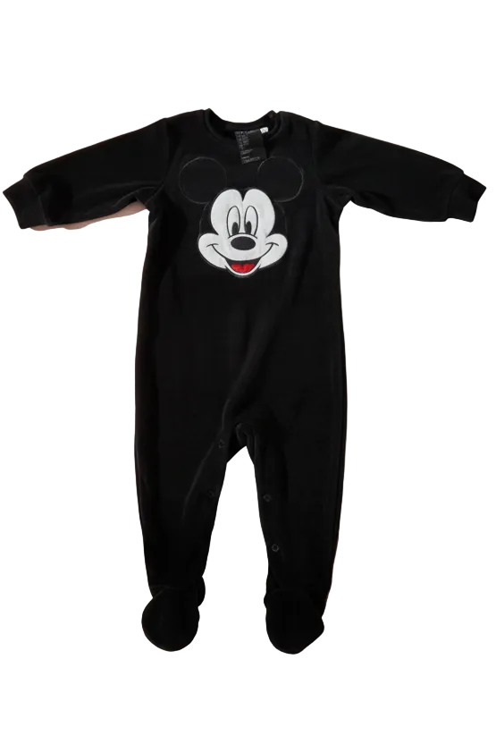 Schlafanzug Mickey – schwarz (Strampler)