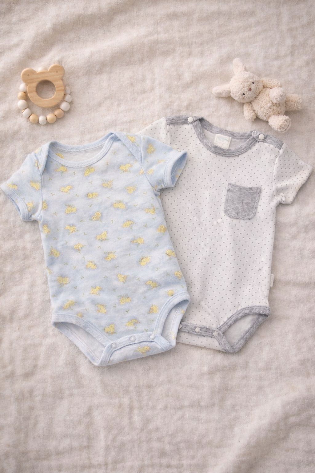 2er Set Baby Bodys - Küken