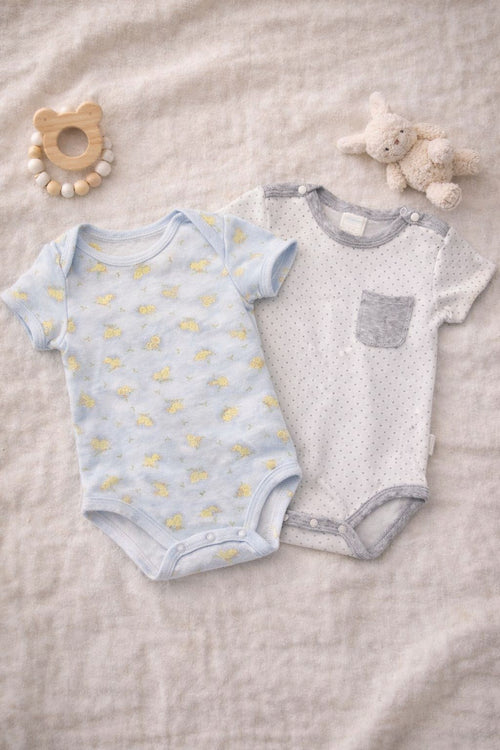 2er Set Baby Bodys - Küken