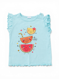 T-Shirt Hellblau Wassermelone