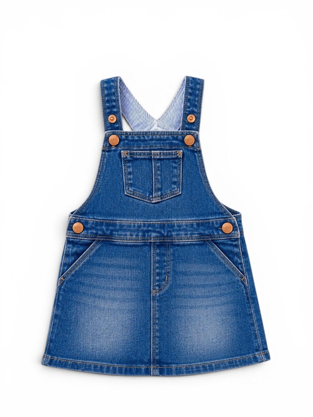 H&M Latzkleid Denim Blau