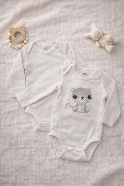 2er Set Baby Bodys H&M Bär