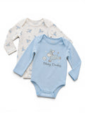 2er-Set Baby-Langarm-Bodys "Baby Donkey"