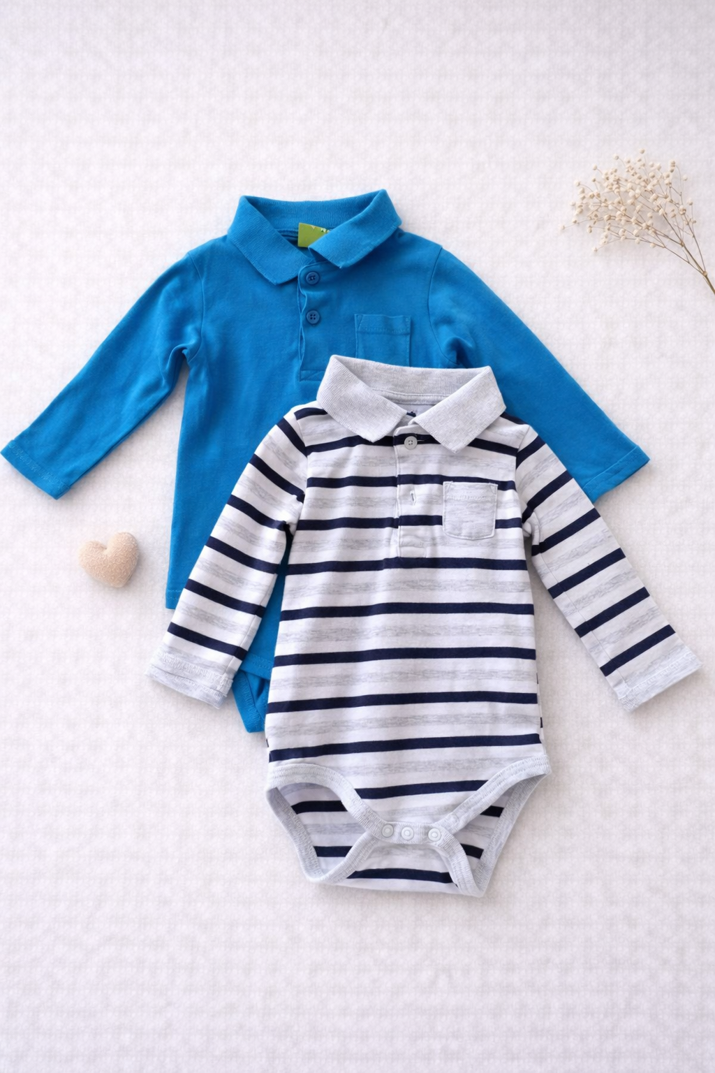 2er Set Bodys mit Polokragen