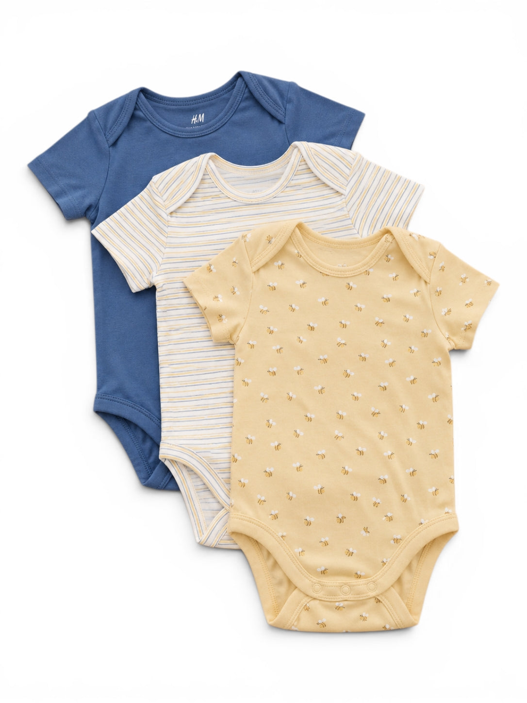 3er-Pack Body Blau Gestreift Gelb H&M/C&A