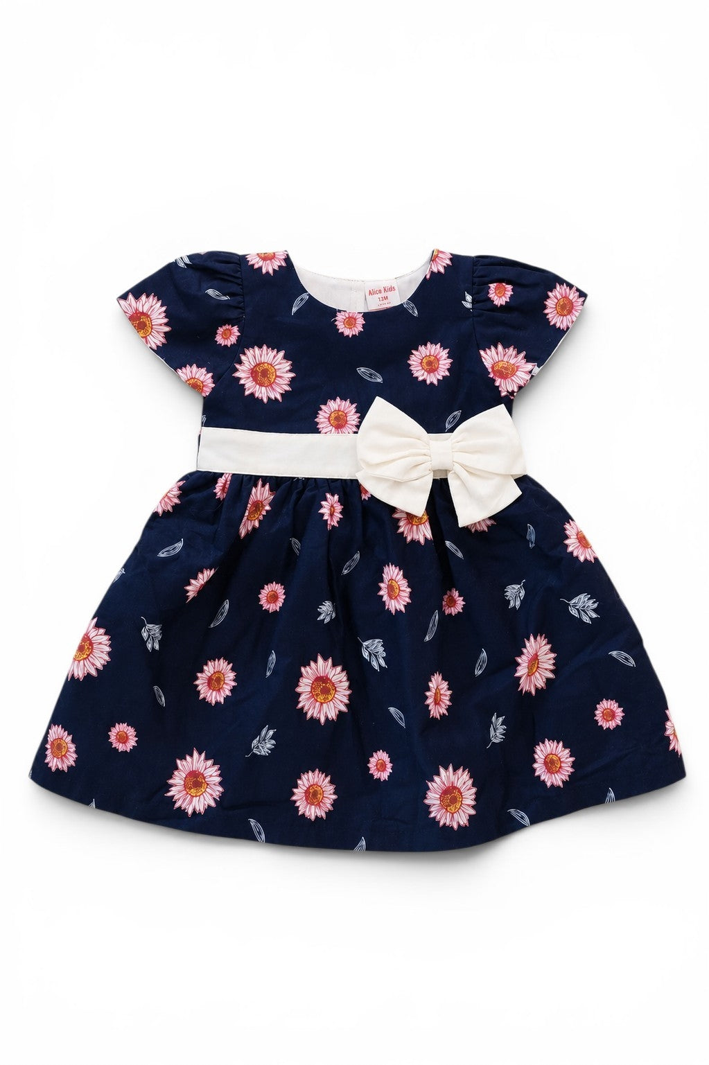 Alice Kids Kleid Marine Sonnenblumen