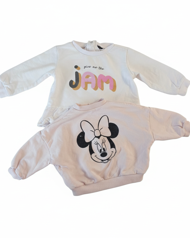 2er Set Baby Pullover mit Minnie Mouse