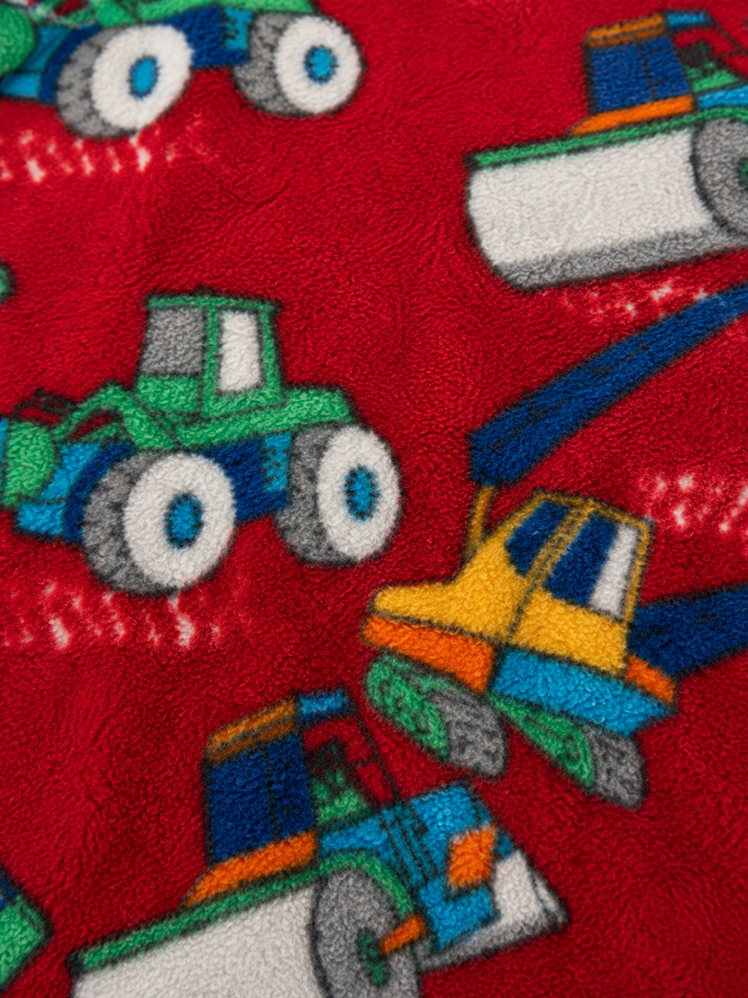 Fleecejacke Rot Baufahrzeuge