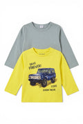 2er-Pack Langarm-Shirt Grün & Gelb Mayoral