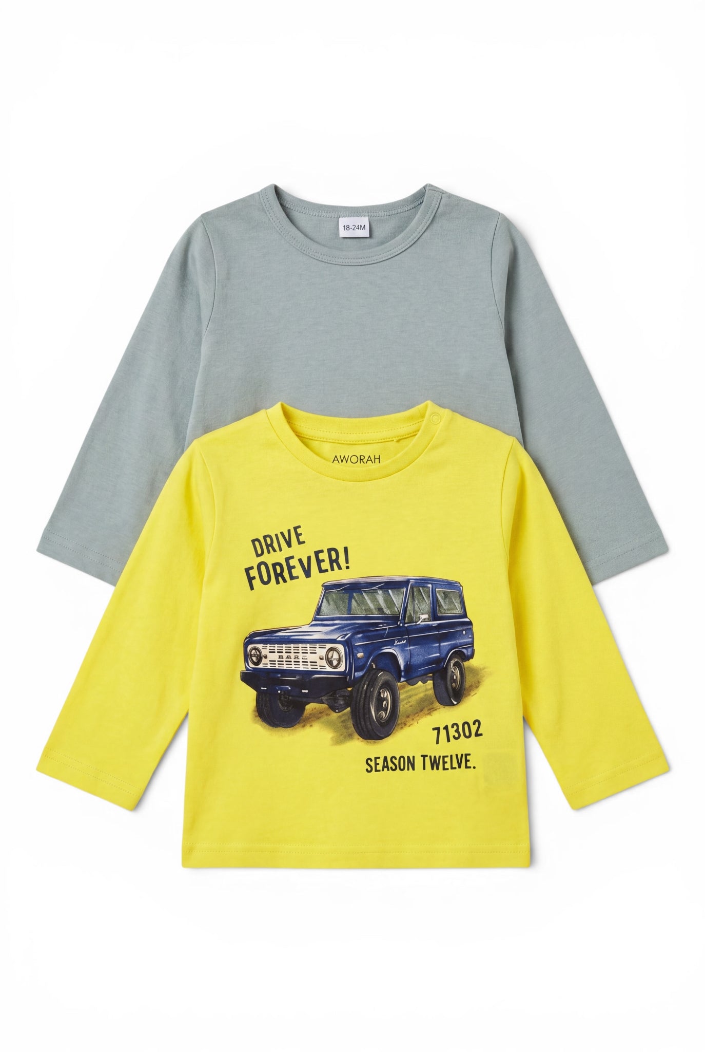 2er-Pack Langarm-Shirt Grün & Gelb Mayoral