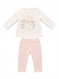 Set Langarmshirt Häschen & C&A Hose Rosa